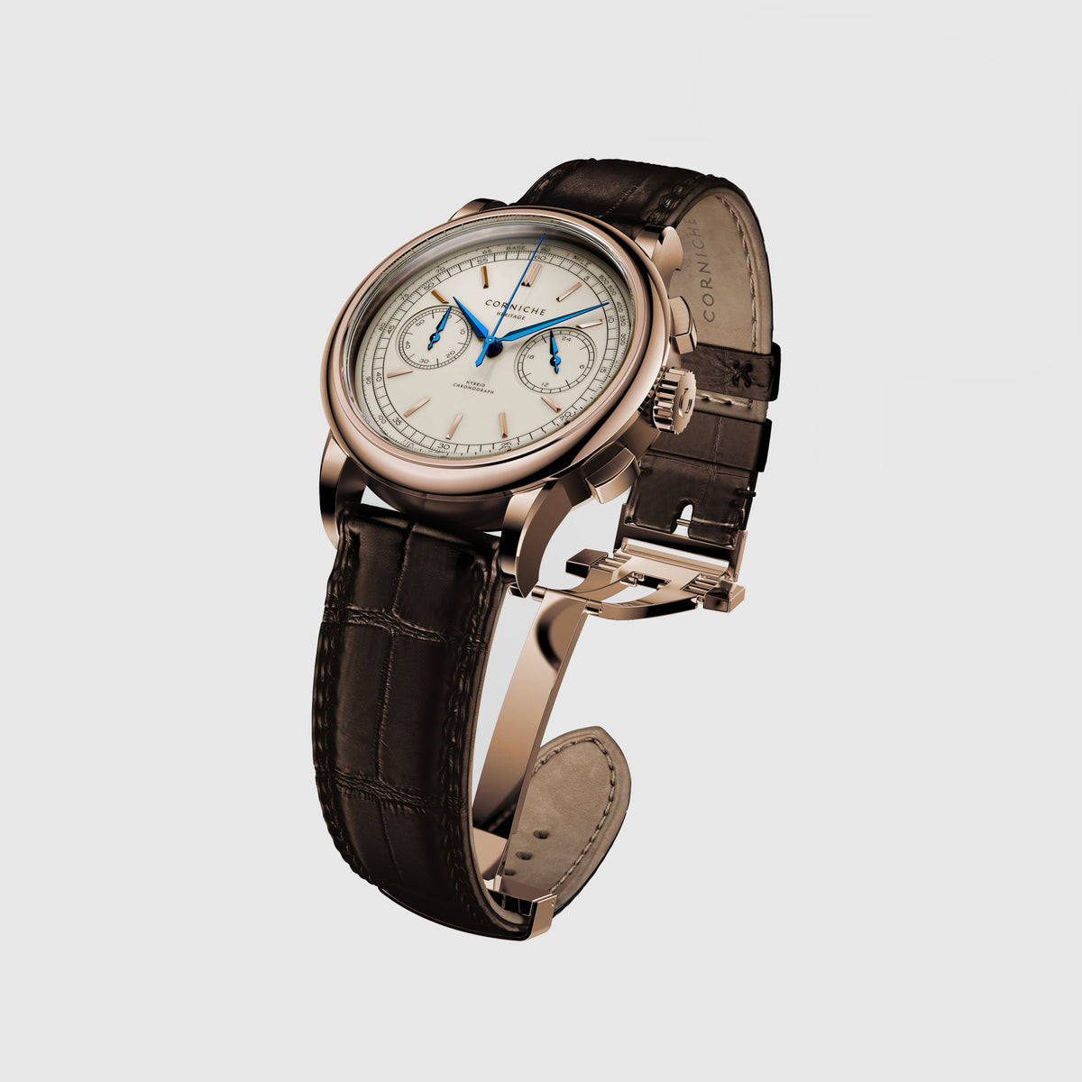 Heritage Chronograph 39 mm in Cream / Rose Gold, view 2