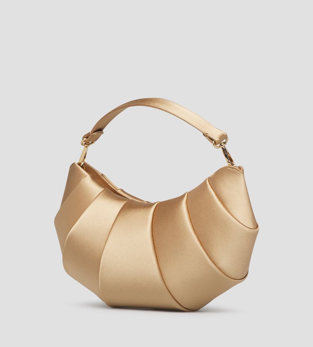 Croissant Satin Bag in Champagne, view 4