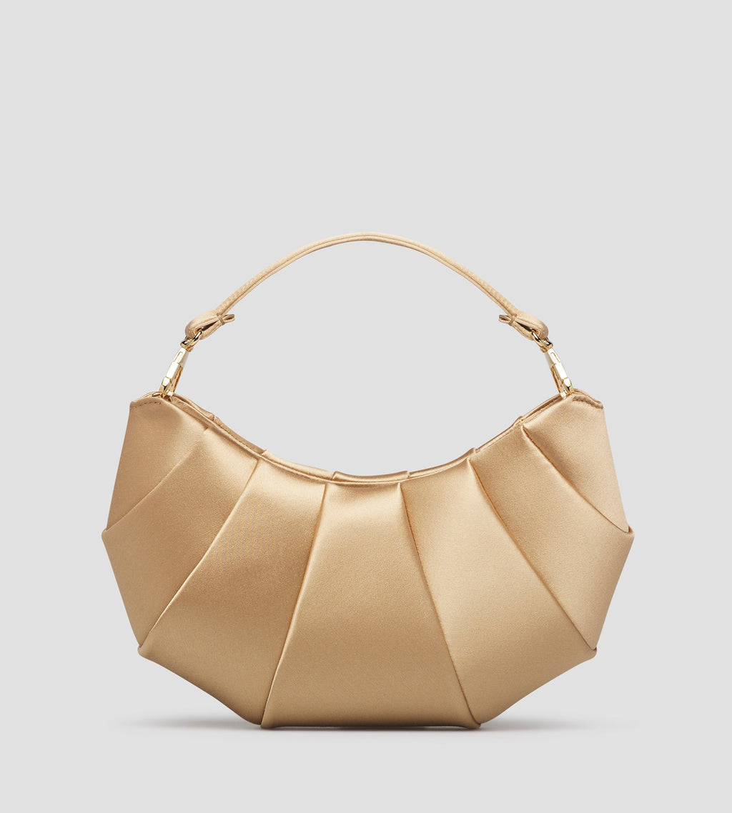 Croissant Satin Bag in Champagne, view 3