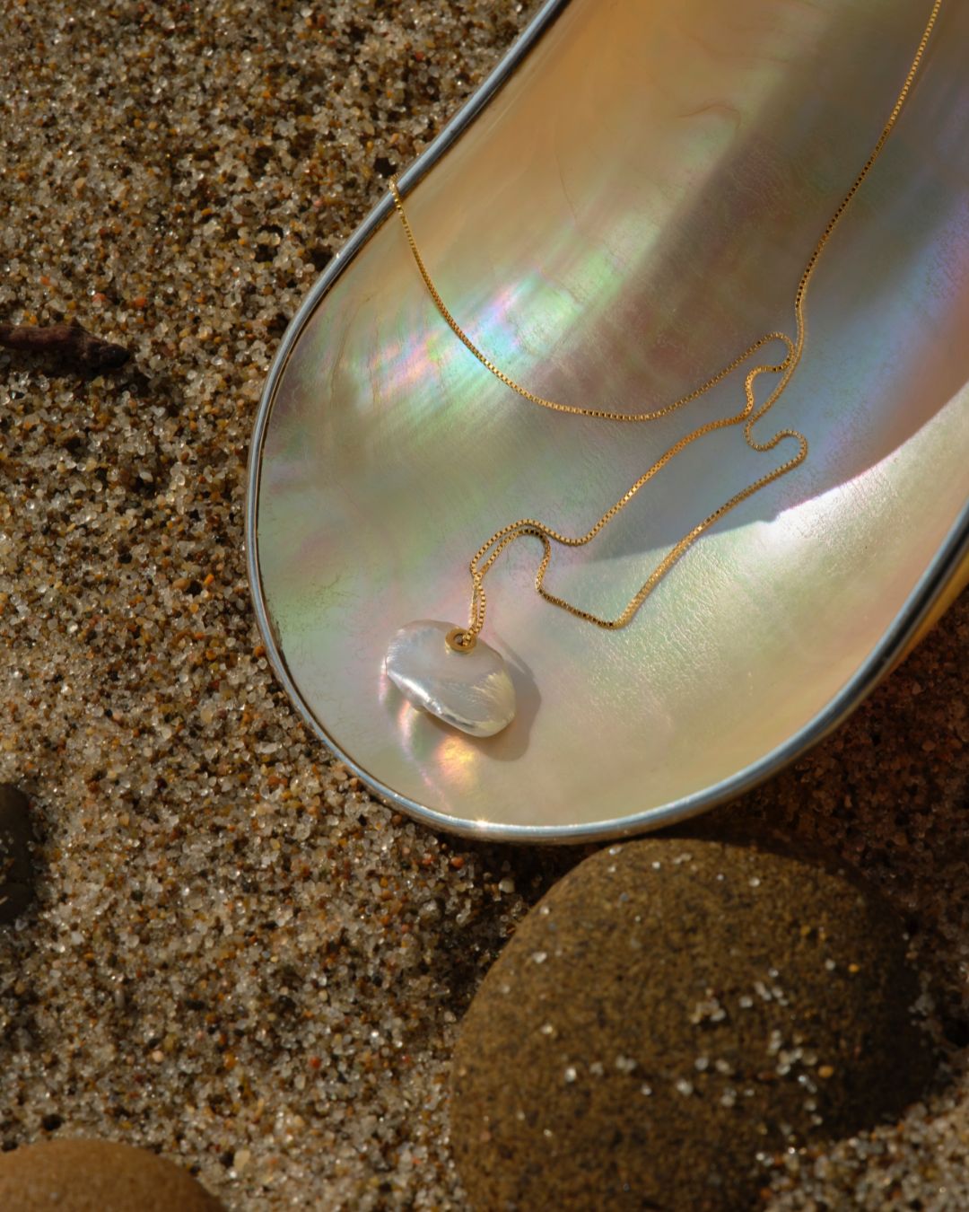 Brezza Necklace in baroque pearl, view 5
