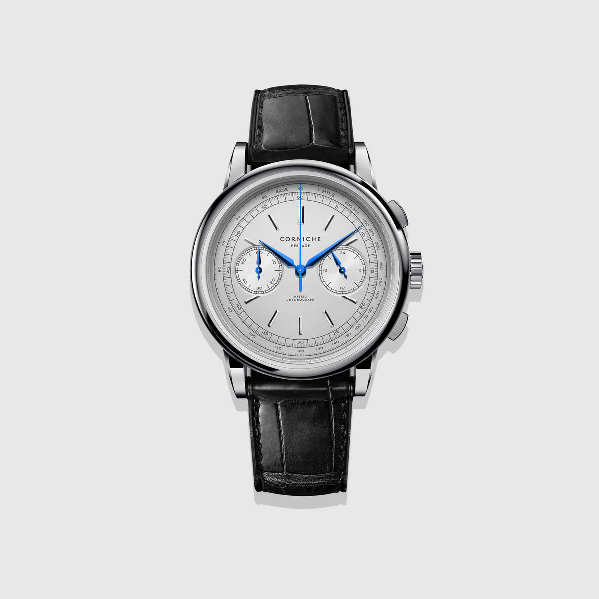 Heritage Chronograph 39 mm in White / Steel, primary view