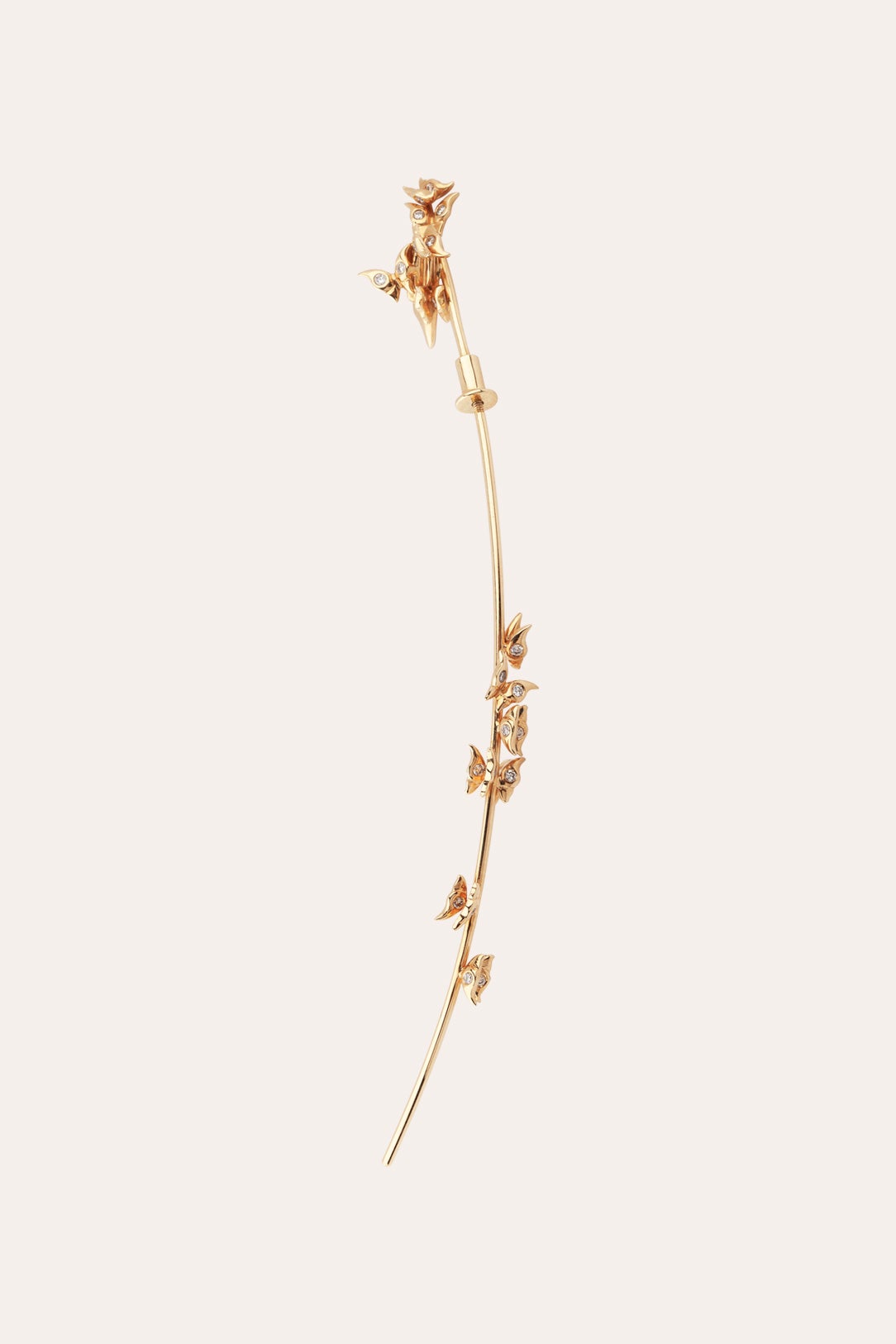 A Flight of Butterflies Gold & Diamond Earring — product view