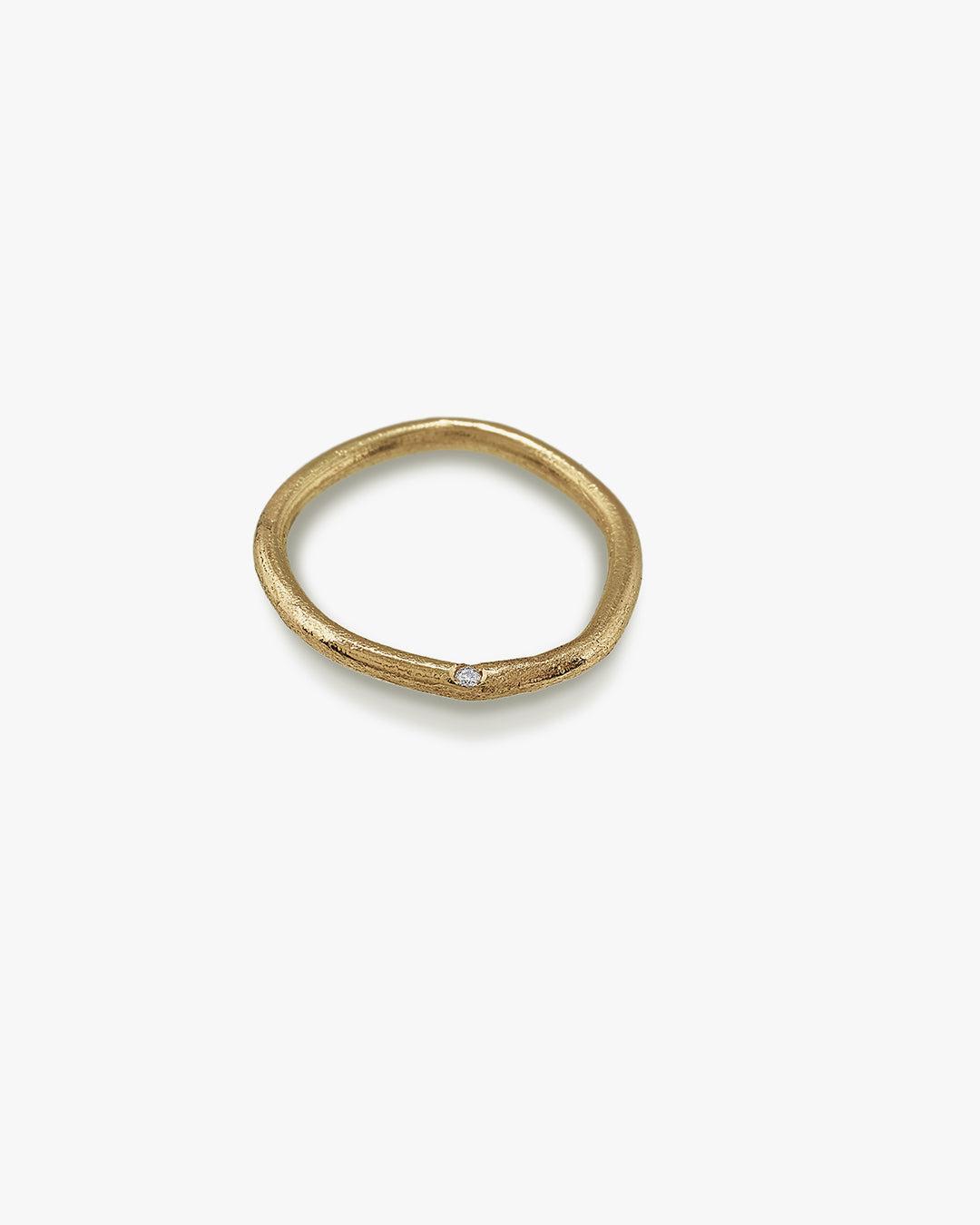 Etrusca Band Ring in lab-grown white diamond, view 2