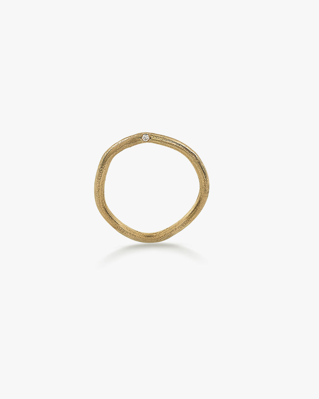 Etrusca Band Ring in lab-grown white diamond, view 3