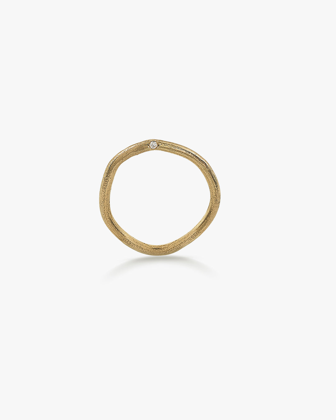 Etrusca Band Ring in lab-grown white diamond, view 3