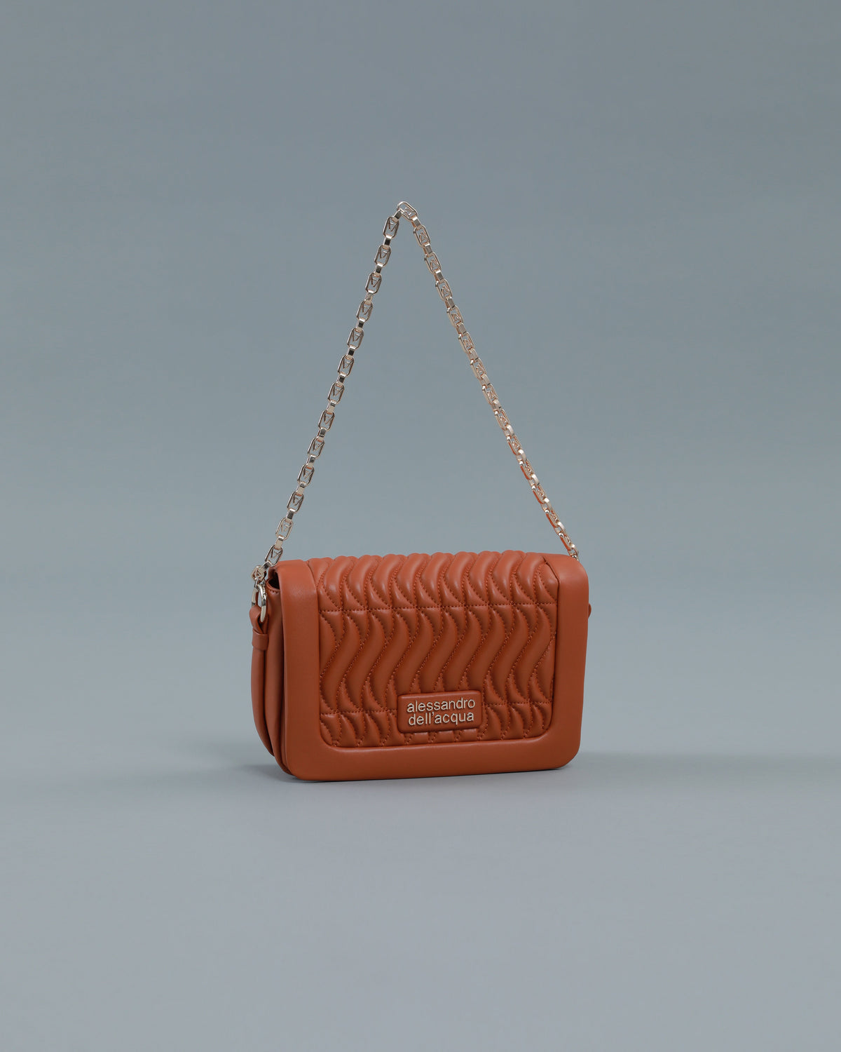 Mini Matelassé Crossbody Bag in Camel, view 2
