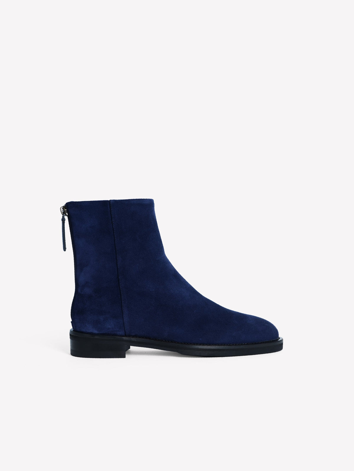Isa Suede Ankle Boots in Navy blue