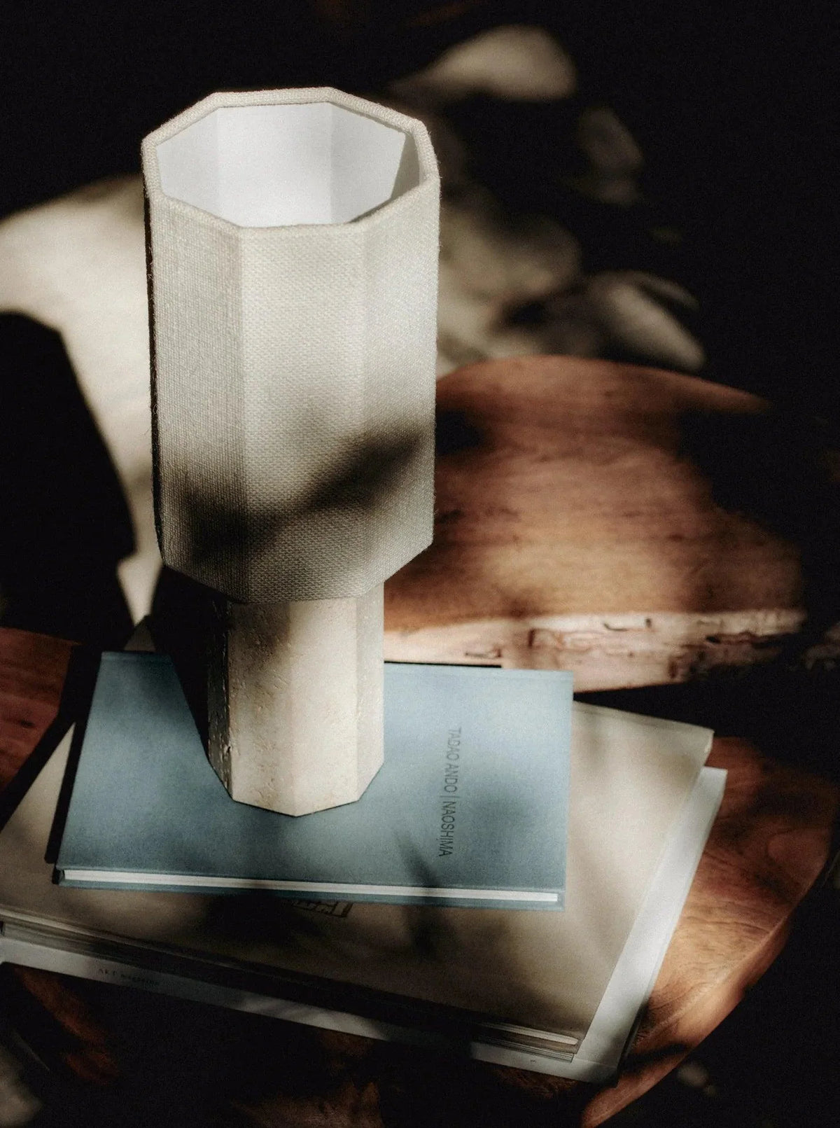 Eight Over Eight Lamp Beige Travertine — view 5