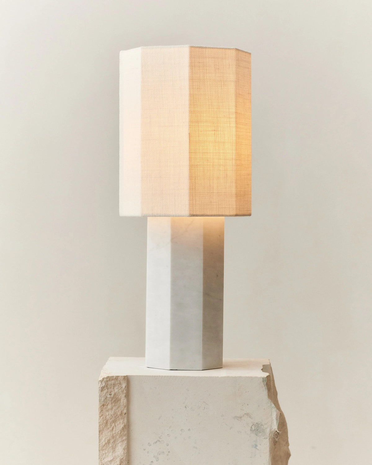 Eight Over Eight Lamp White Marble — view 3