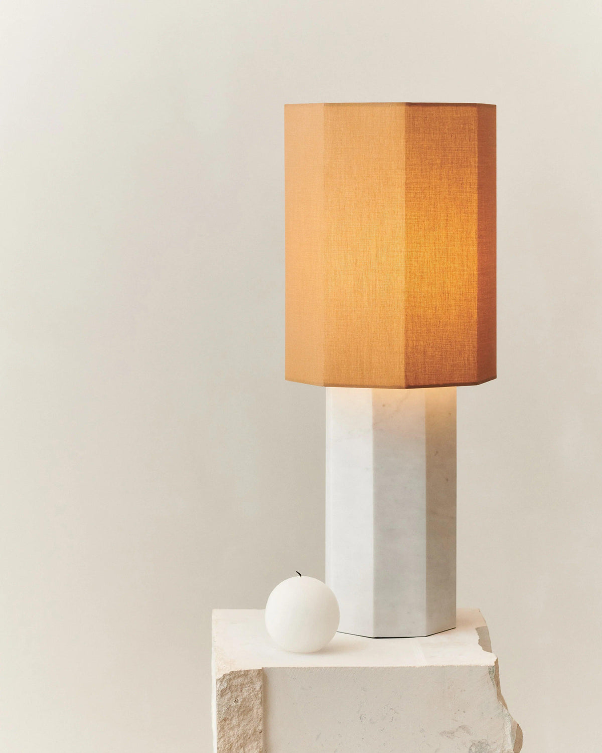 Eight Over Eight Lamp White Marble — view 2