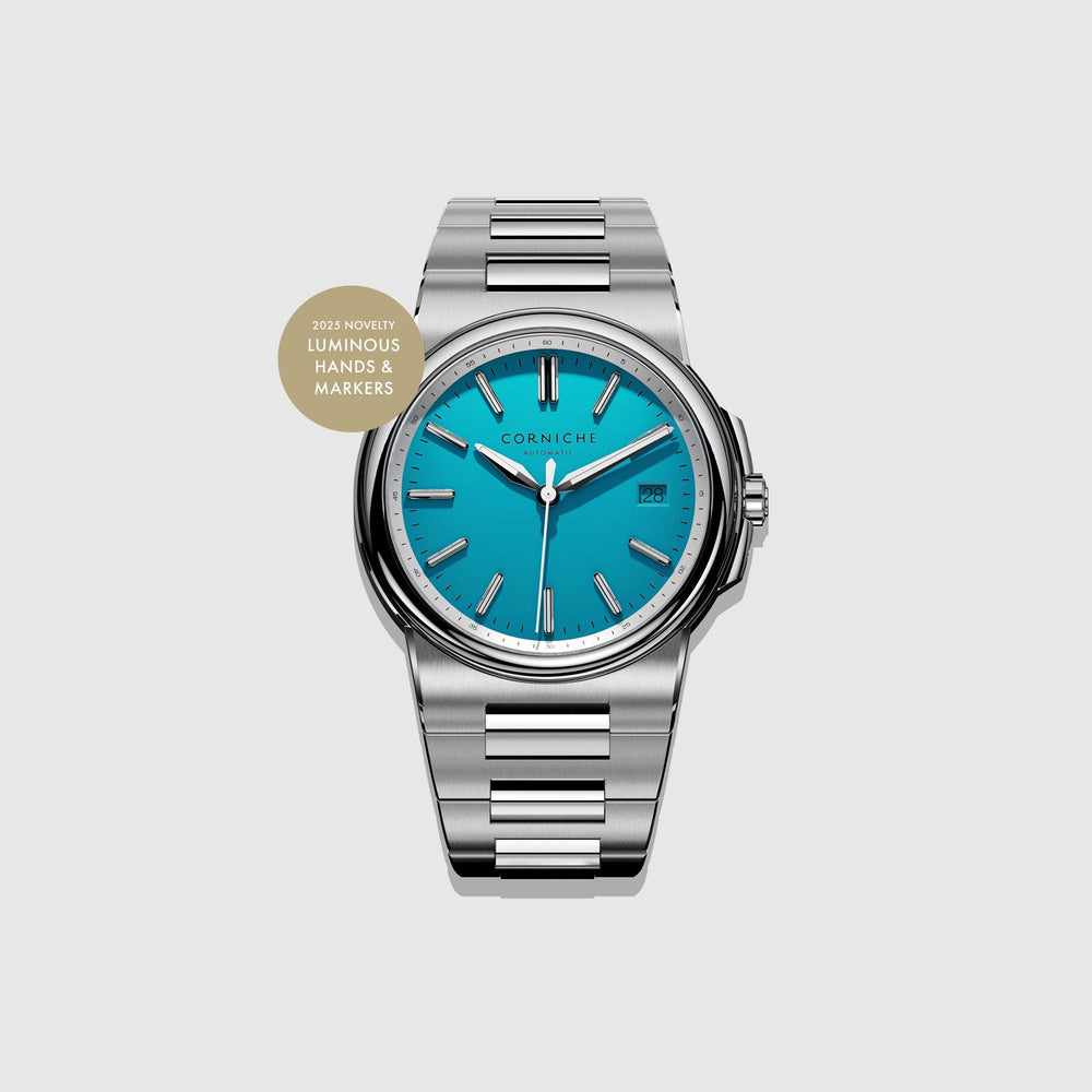 La Grande Corniche Automatic 39 mm in Azure Blue, primary view [fp-color:azure-blue]