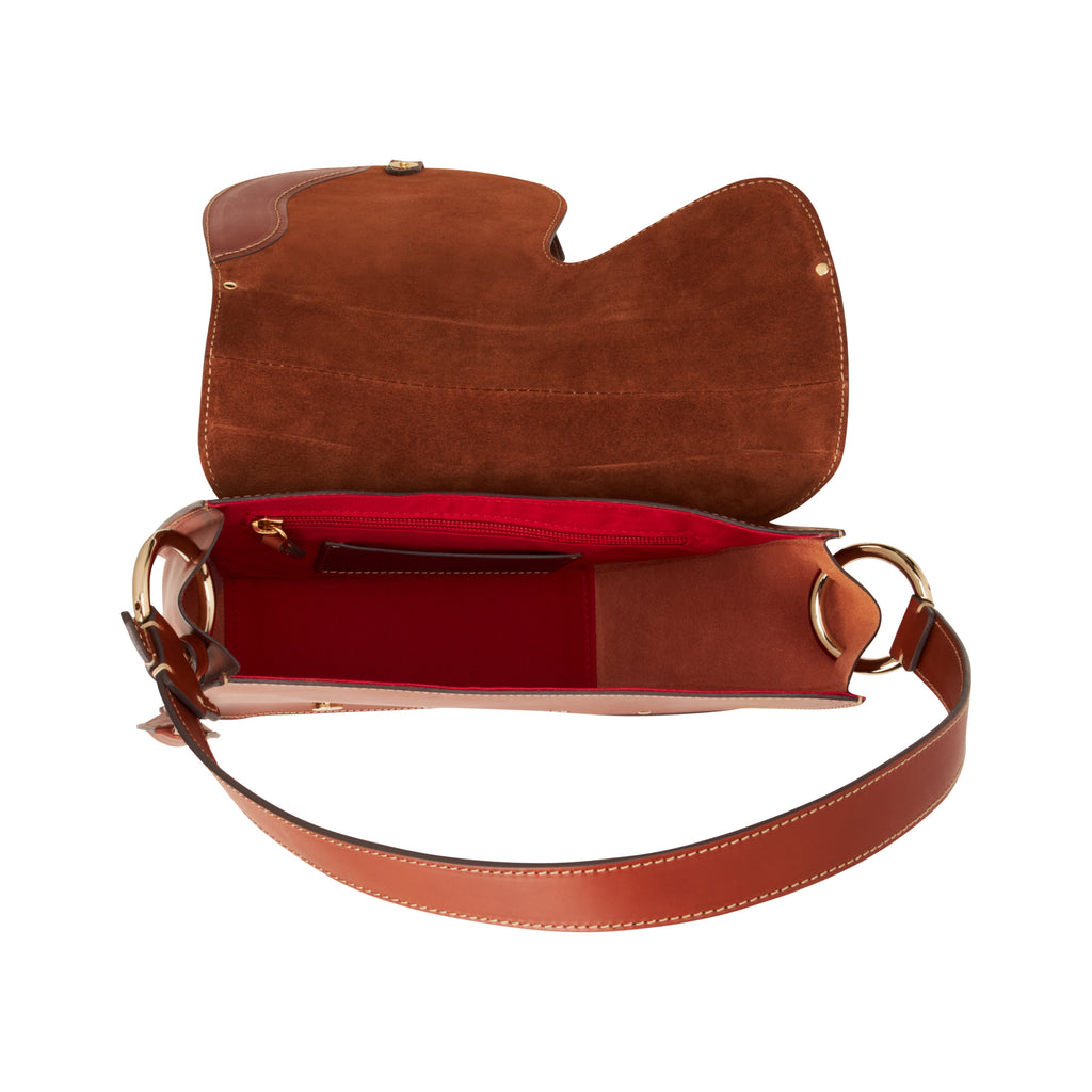 Sveva Leather Crossbody Bag in Tan, view 3