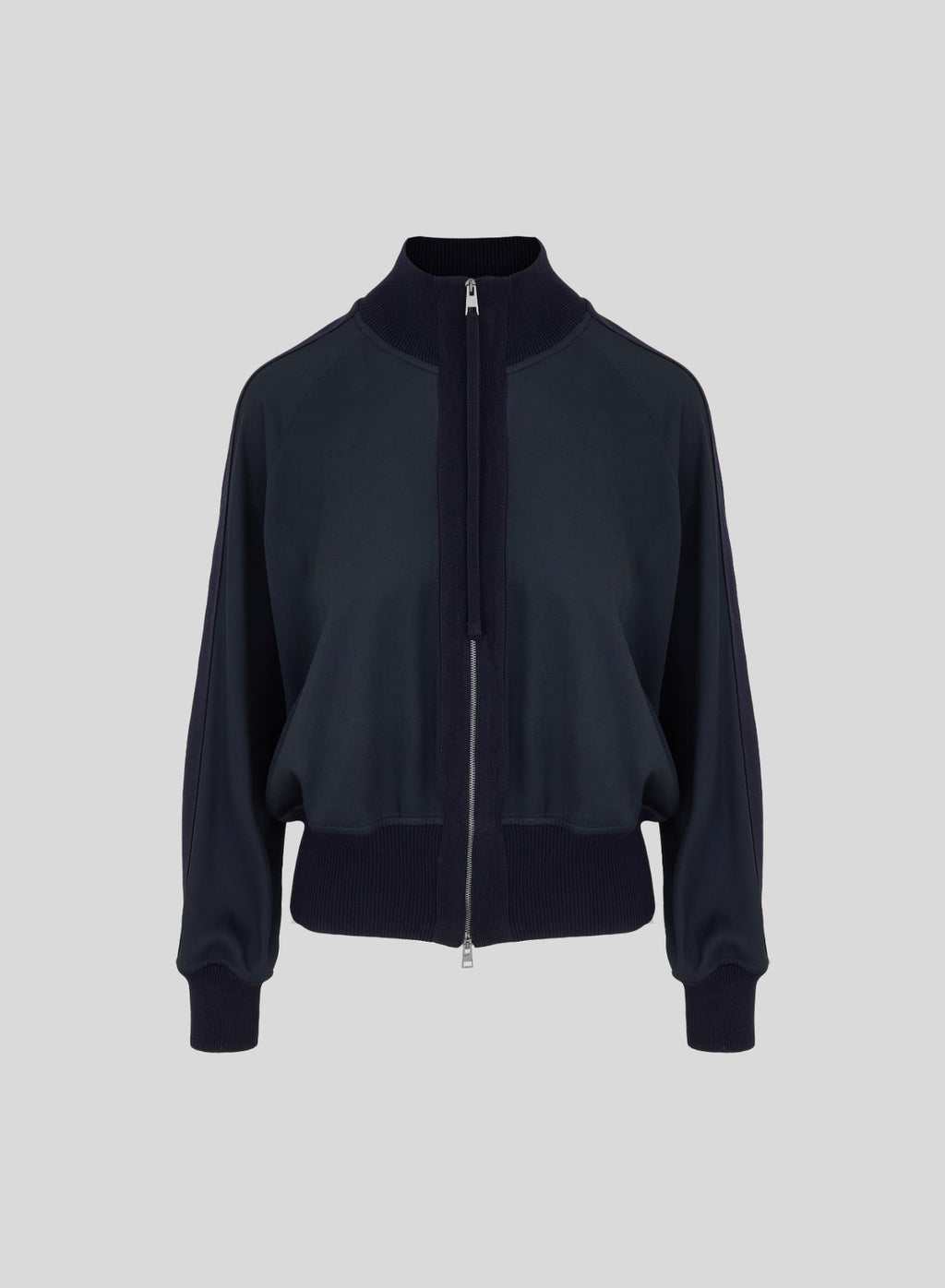 Silk and Cotton Twill Bomber Jacket — Lorena Antoniazzi
