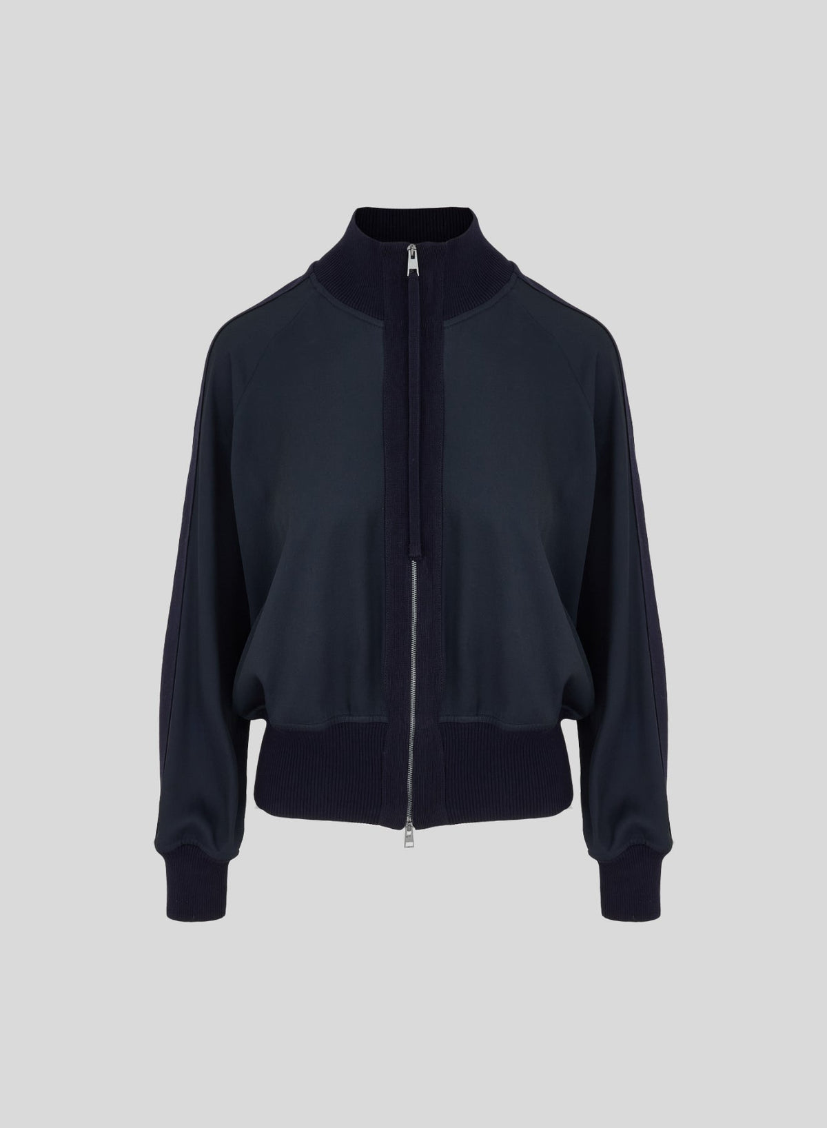 Silk and Cotton Twill Bomber Jacket — Lorena Antoniazzi