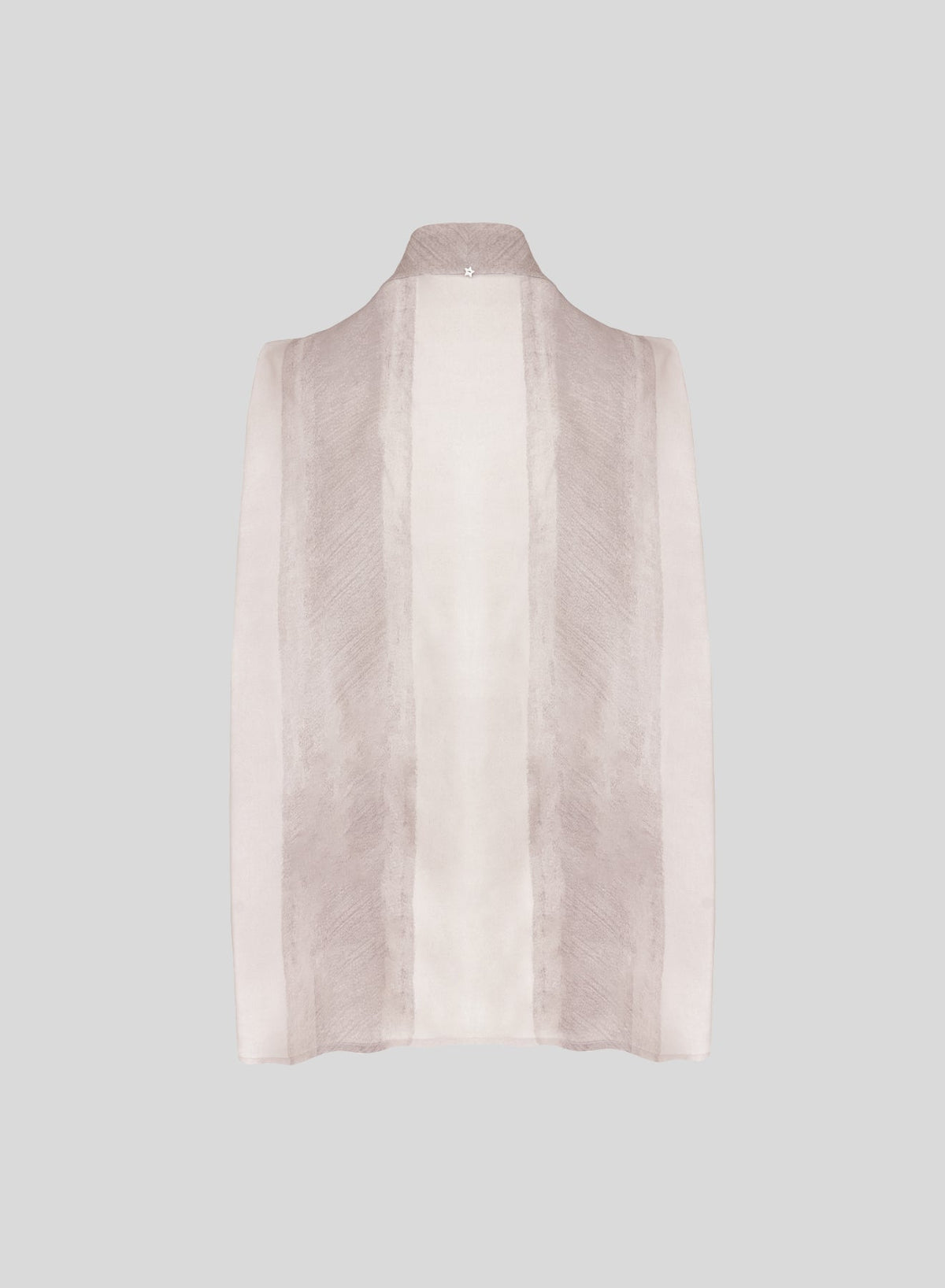 Printed Silk Tie-Neck Top in Blush Print, view 4