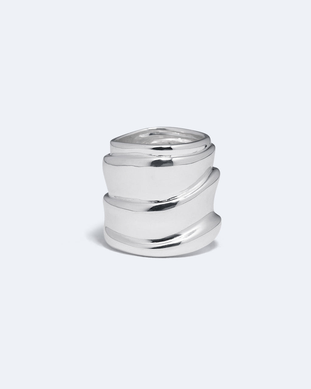 Form Sculpted Statement Ring in Silver, primary view