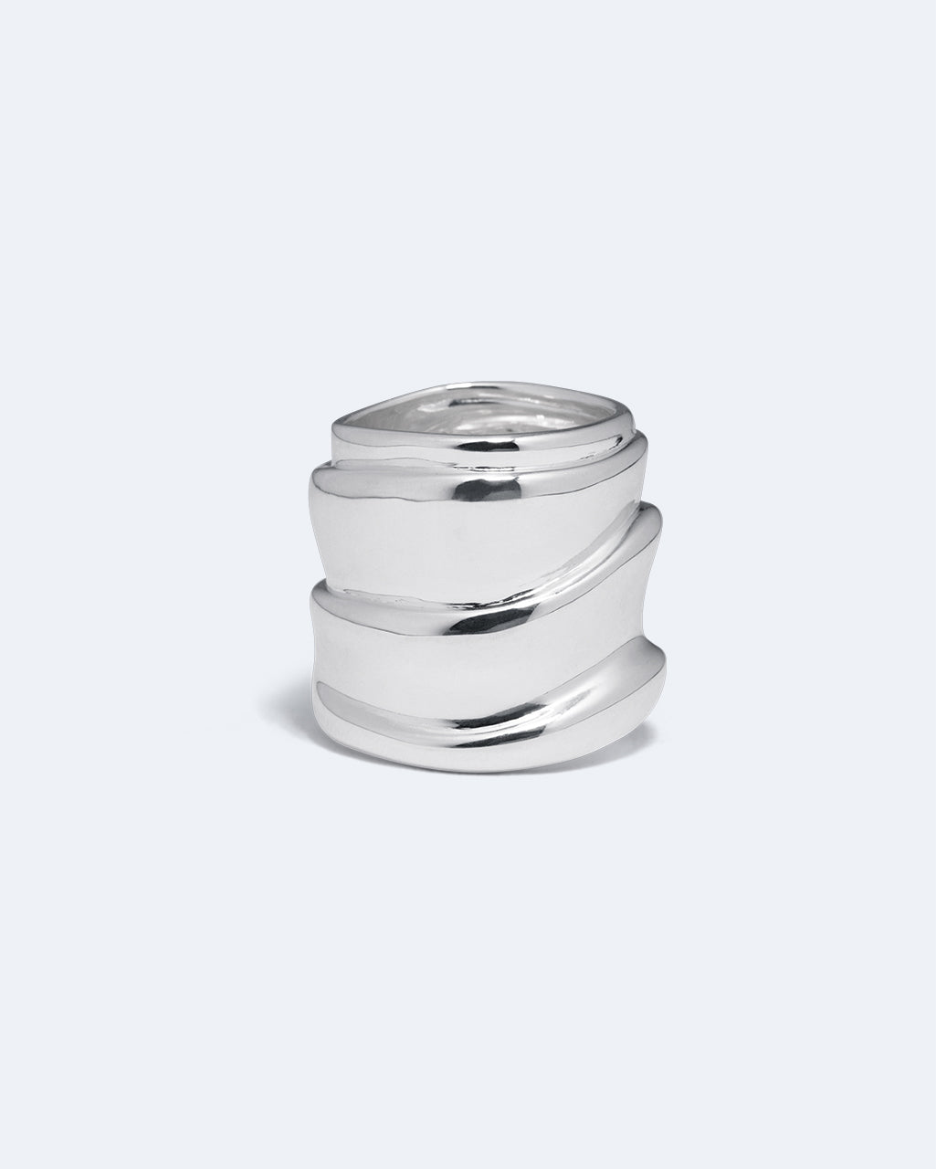 Form Sculpted Statement Ring in Silver, primary view
