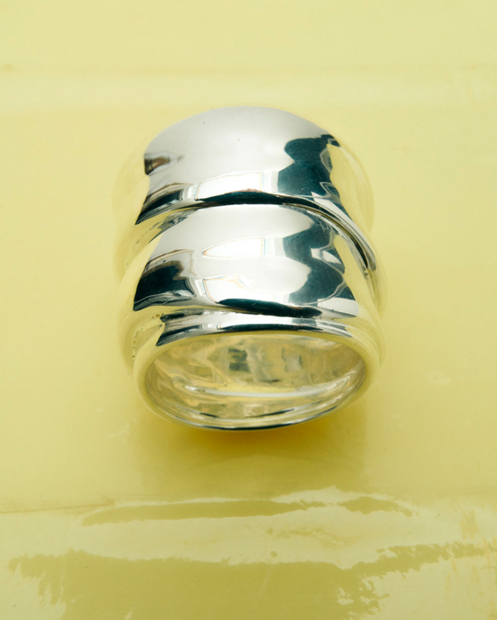 Form Sculpted Statement Ring in Silver, view 6