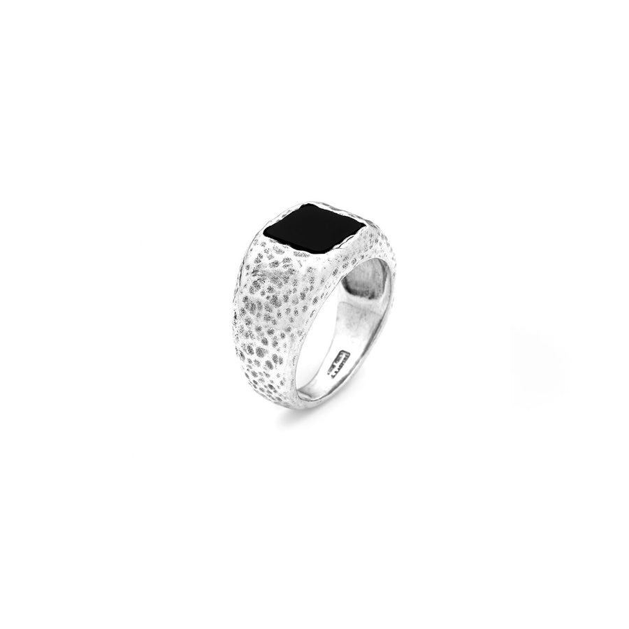 Tether Square Onyx Signet Ring