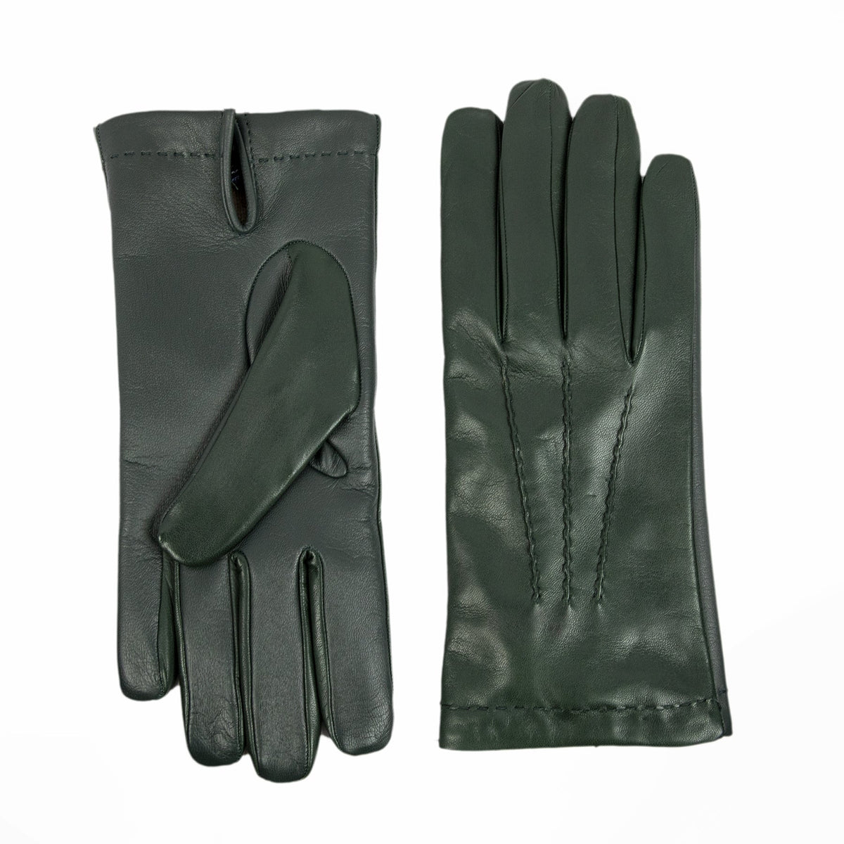 Axis Touchscreen Nappa Gloves in Forest Green, view 2