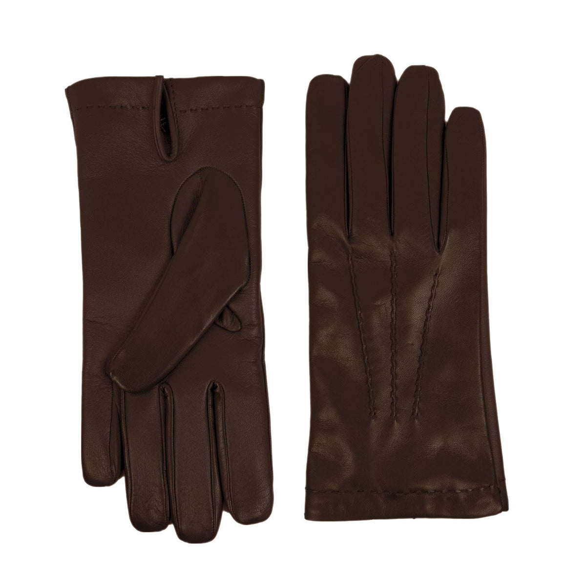 Axis Touchscreen Nappa Gloves in Brown, view 2
