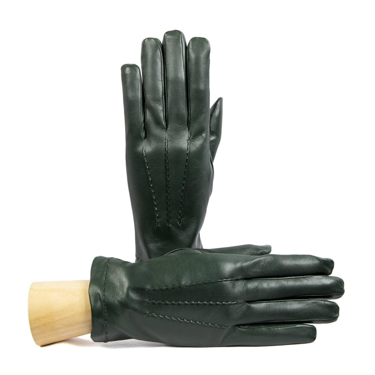 Axis Touchscreen Nappa Gloves in Forest Green, primary view