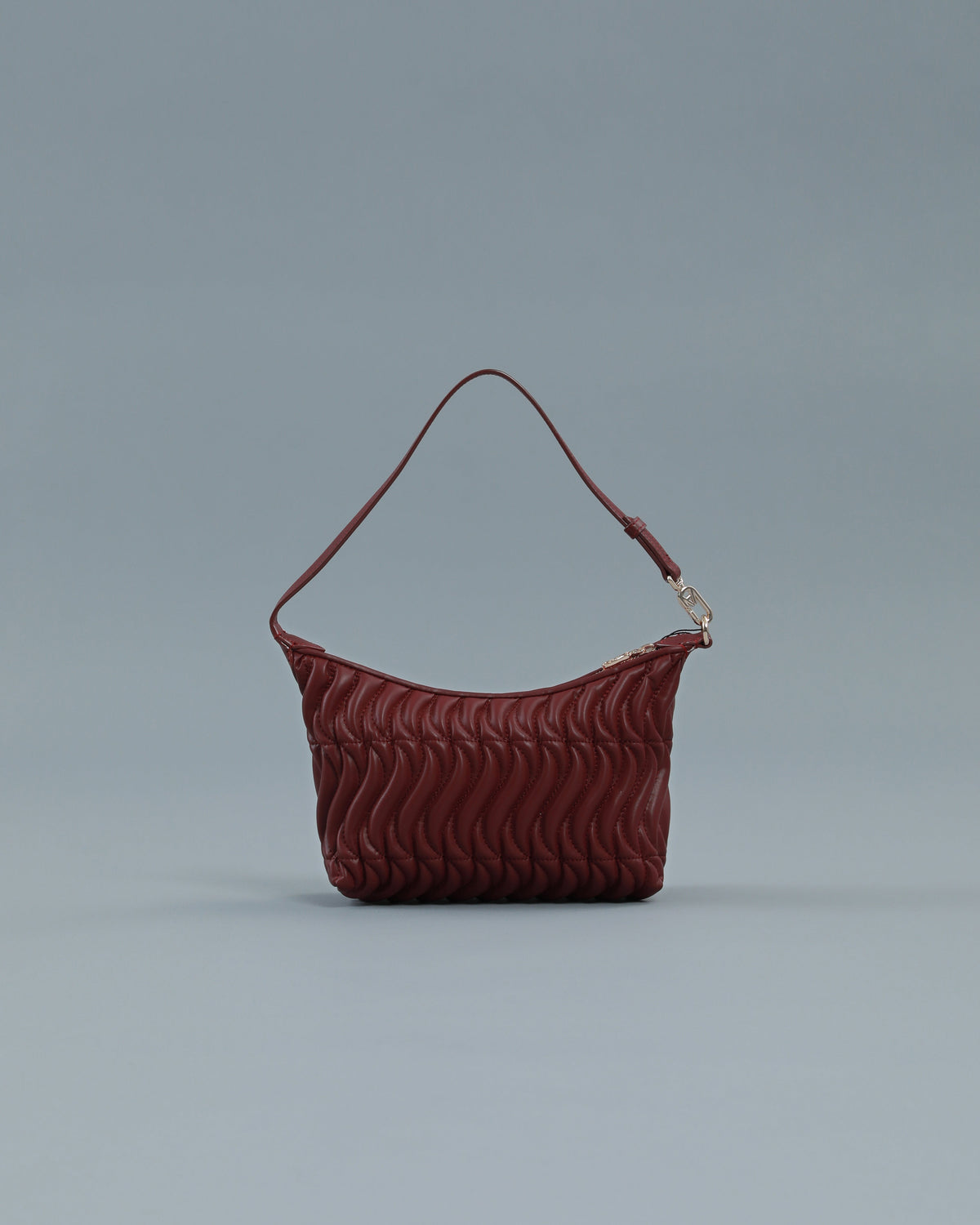 Quilted Shoulder Bag in Maroon, view 4