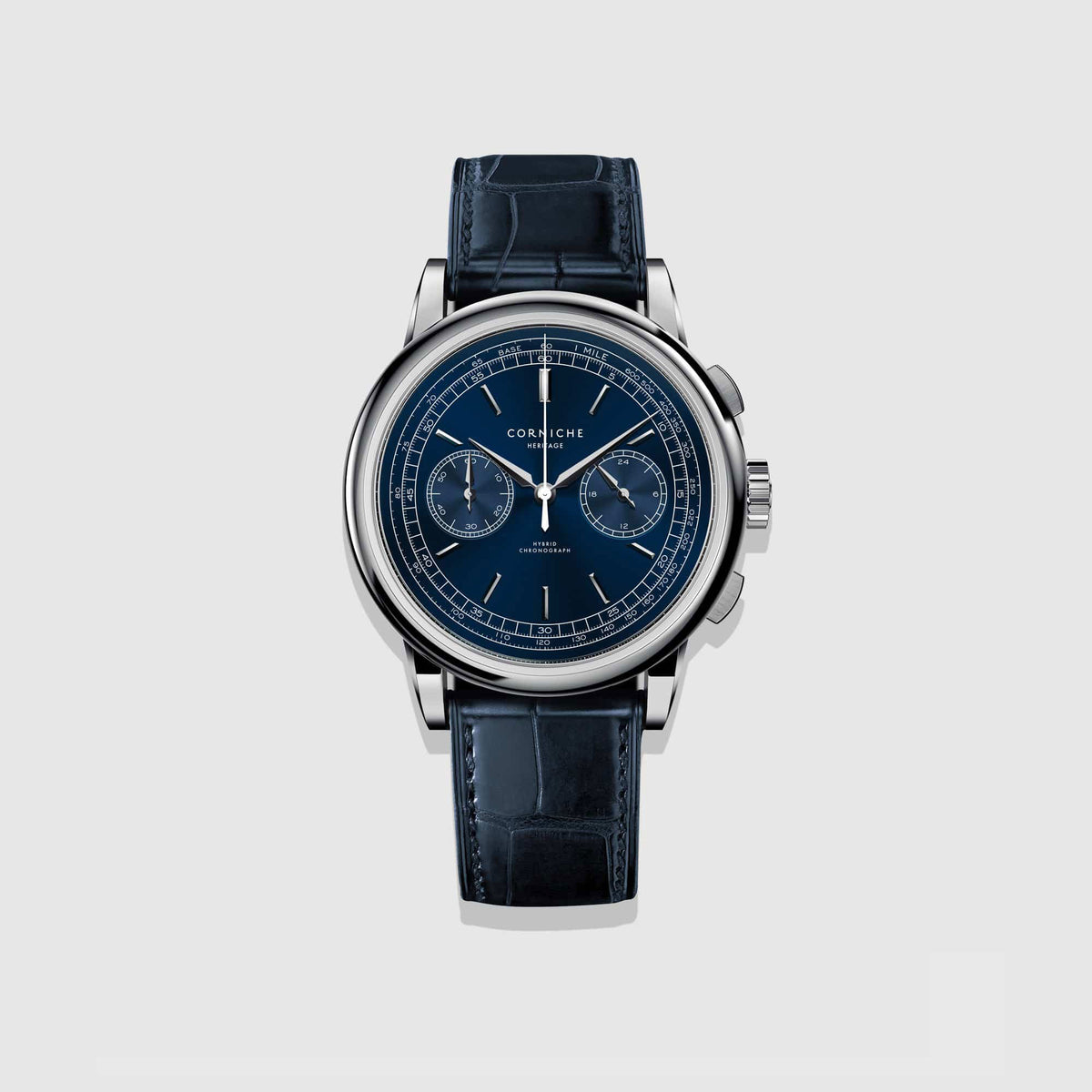 Heritage Chronograph 39 mm in Navy / Steel, primary view