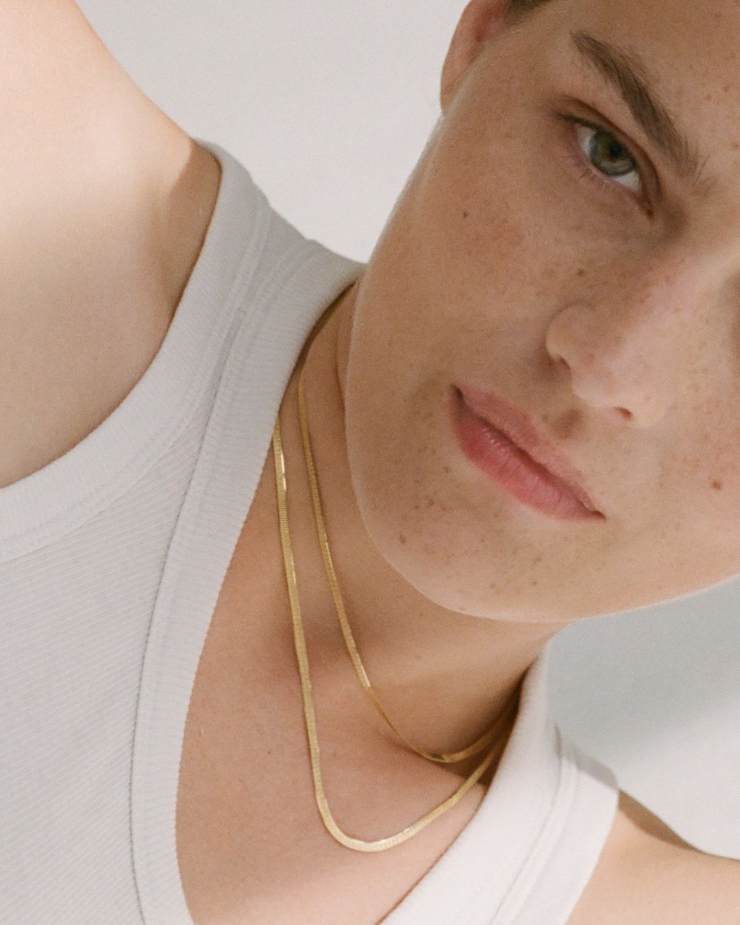 Milano Necklace in yellow gold, view 3