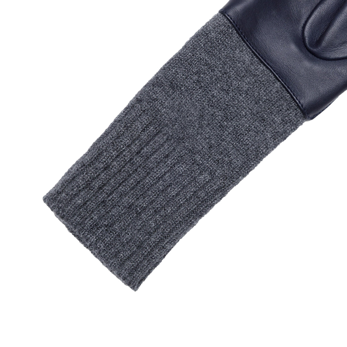 Contour Nappa Gloves with Cashmere Sleeve in Navy, view 6