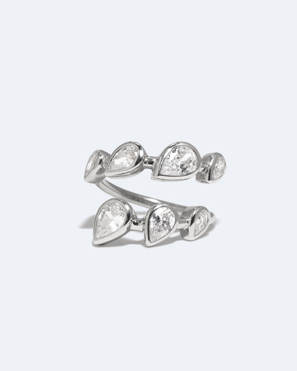 Orbit Open Zirconia Ring in Silver, primary view
