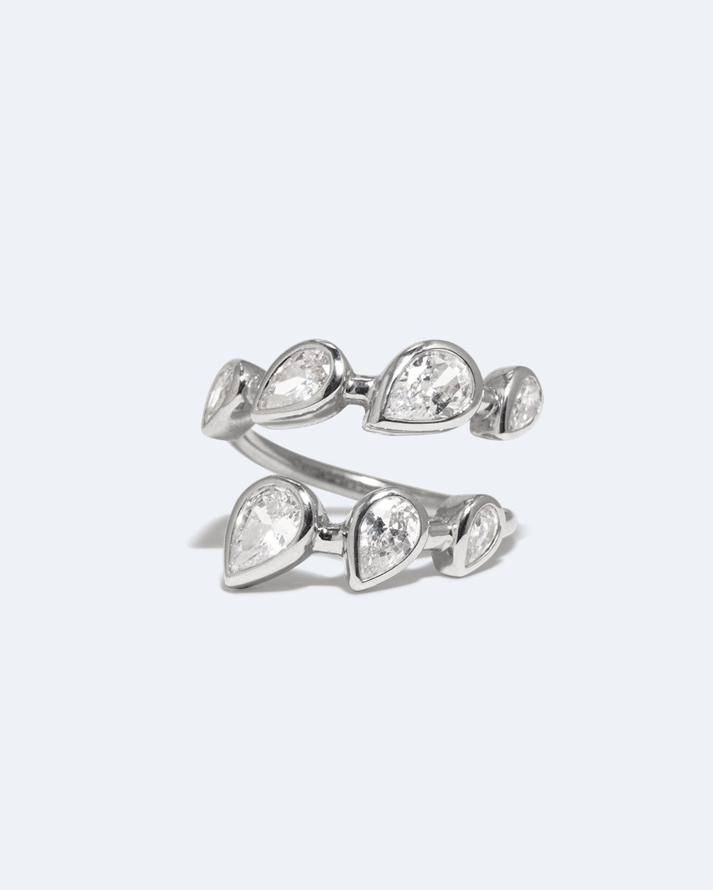 Orbit Open Zirconia Ring in Silver, primary view