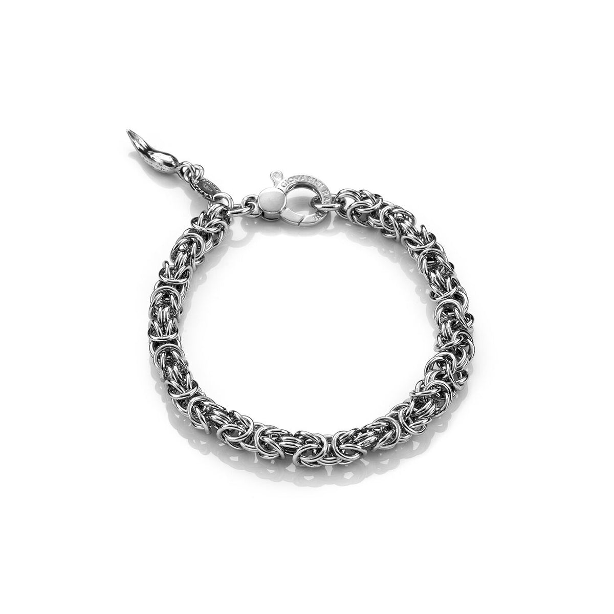 Crescent Byzantine Chain Bracelet in Silver, primary view