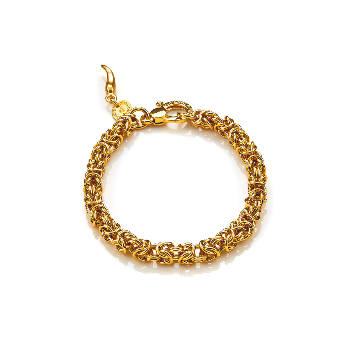 Crescent Byzantine Chain Bracelet in Gold-plated silver, primary view