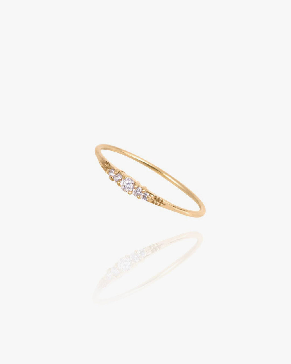 Crest Gold and Lab-Grown Diamond Ring in Lab-Grown White Diamond, view 2