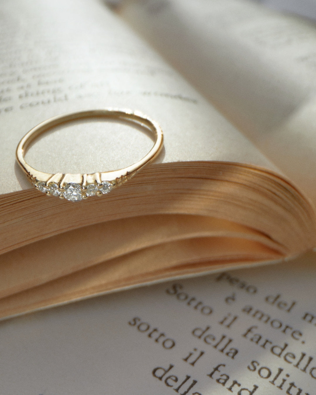 Crest Gold and Lab-Grown Diamond Ring in Lab-Grown White Diamond, view 3