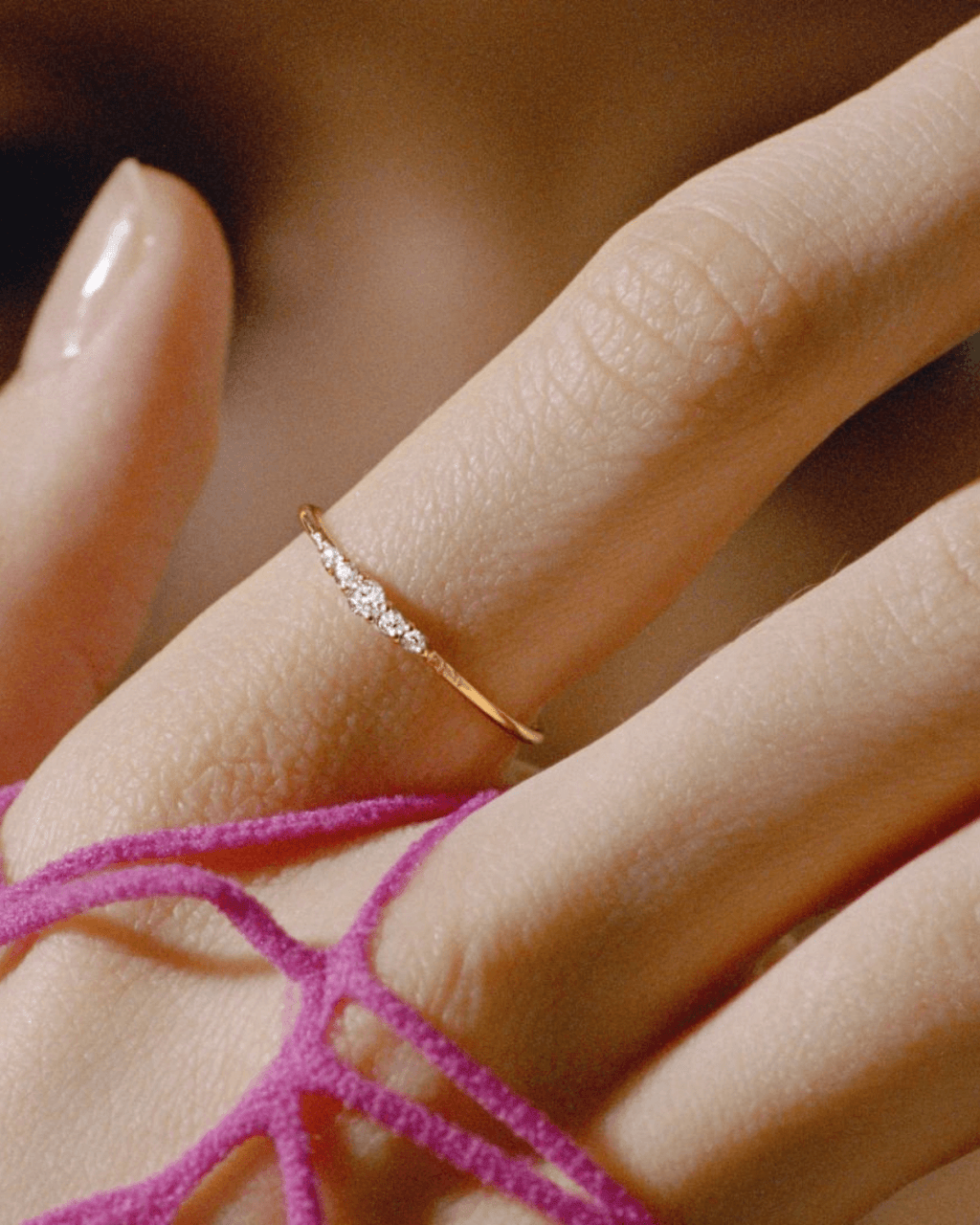 Crest Gold and Lab-Grown Diamond Ring in Lab-Grown White Diamond, view 4