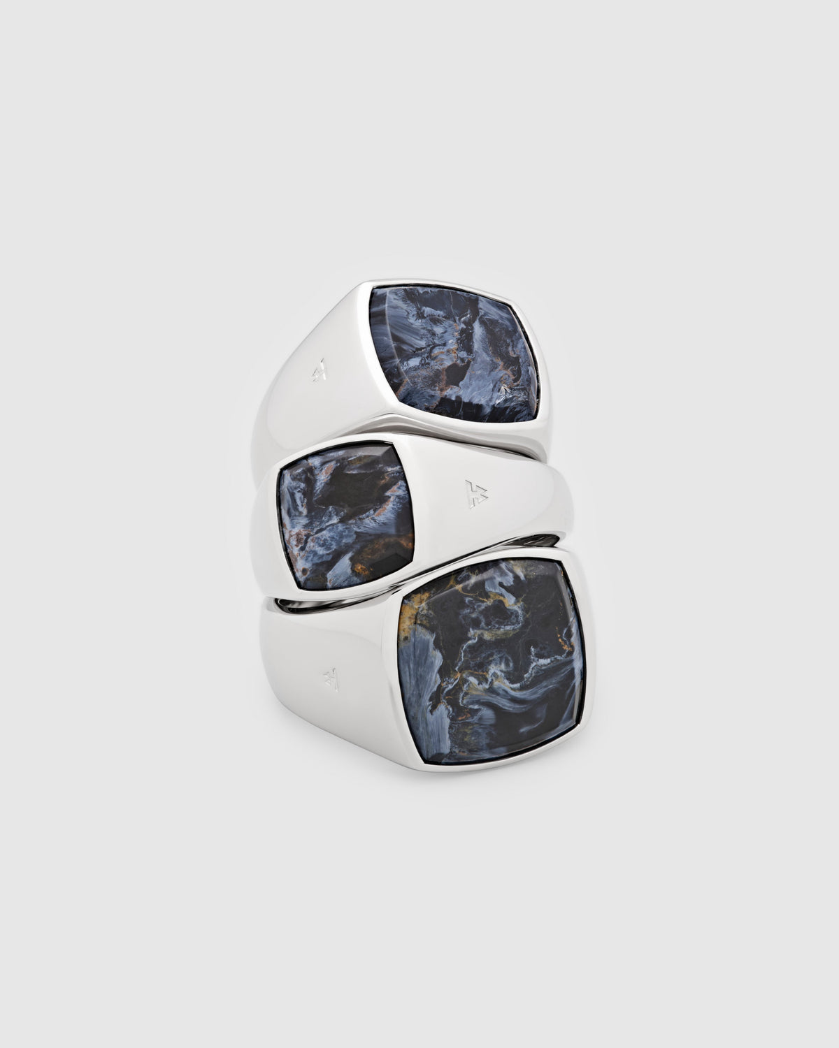 Crest Silver and Pietersite Signet Ring, view 5 [fp-shared]