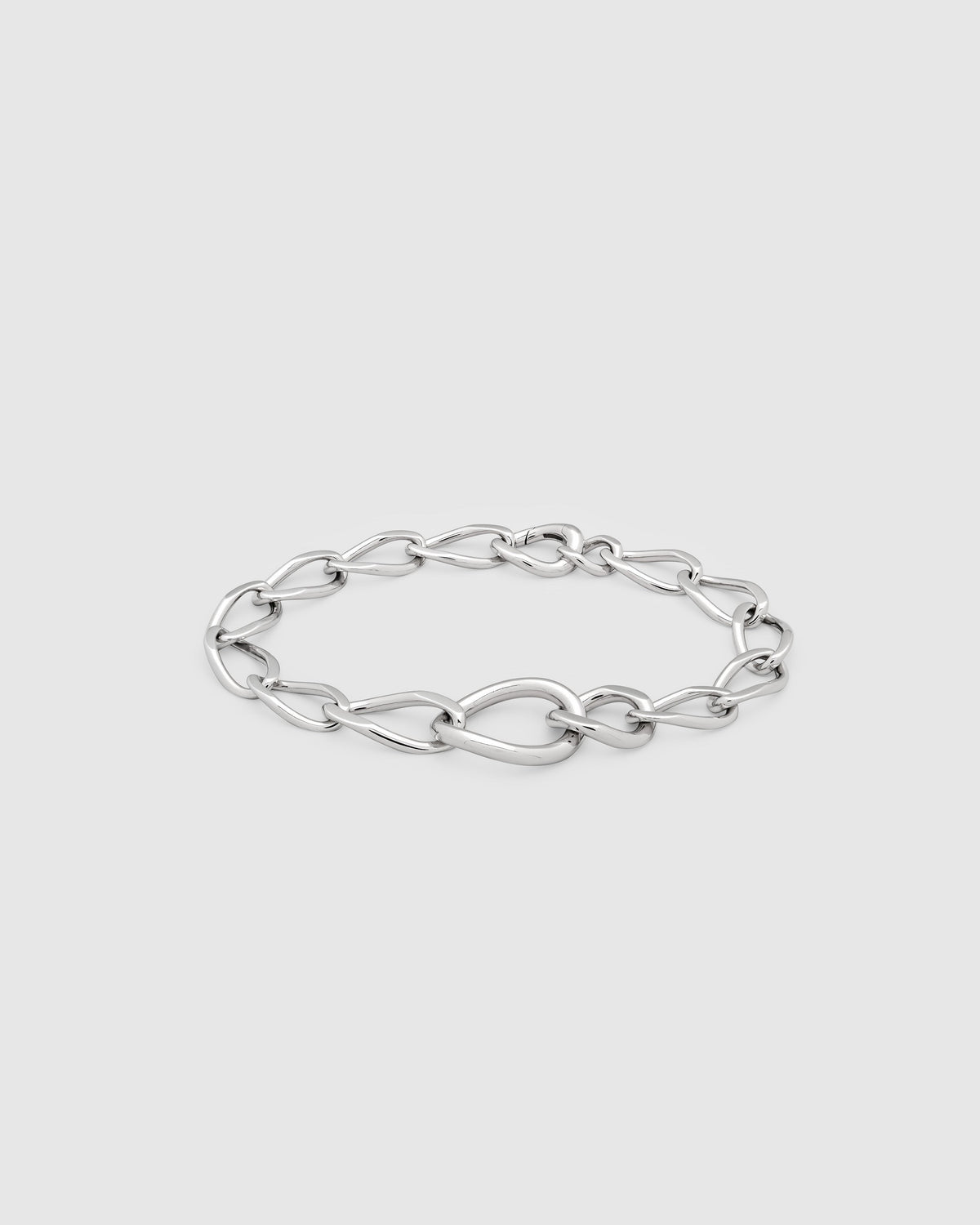 Trace Sculptural Link Silver Bracelet, primary view [fp-shared]