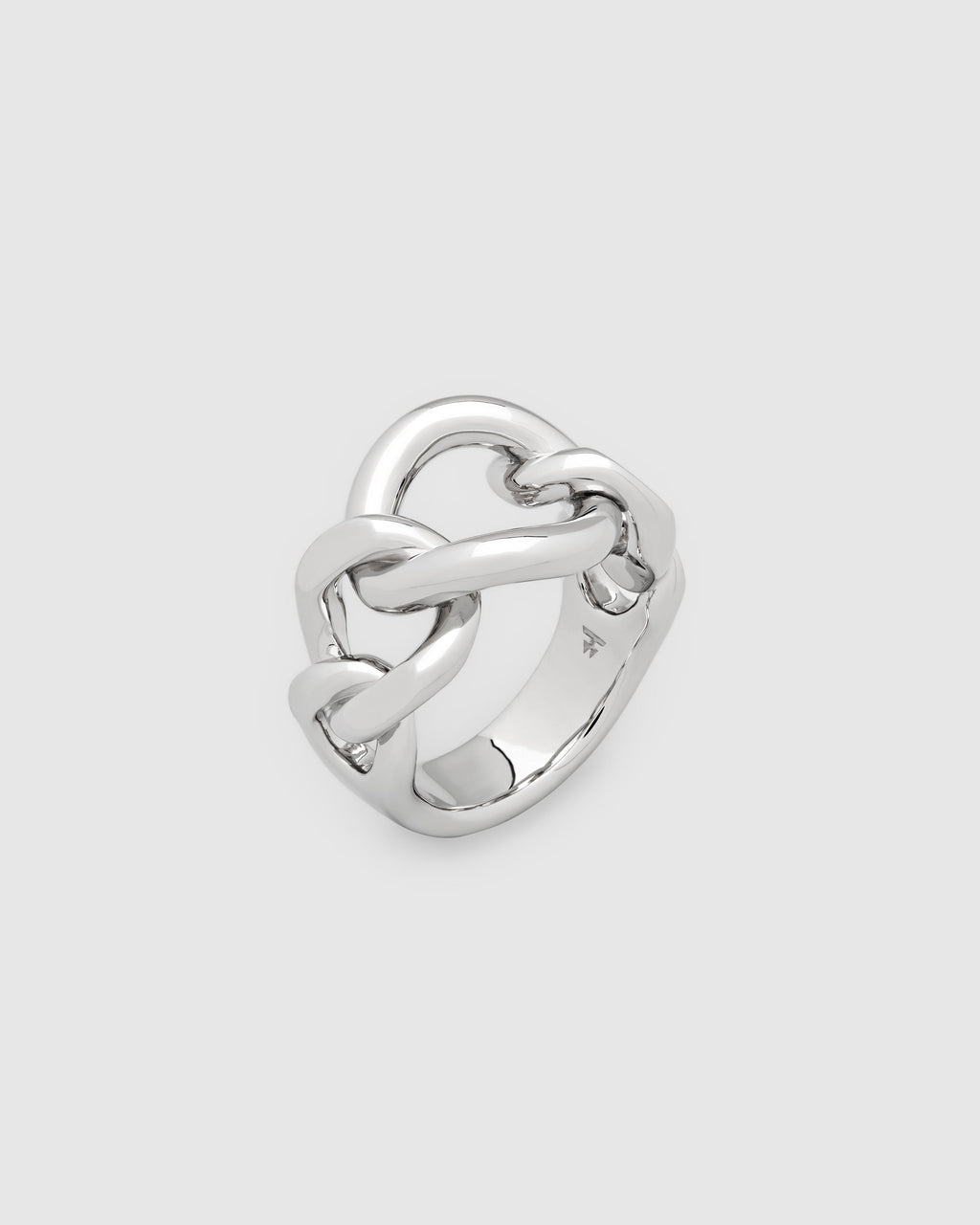 Trace Sculptural Open-Link Silver Ring, view 4