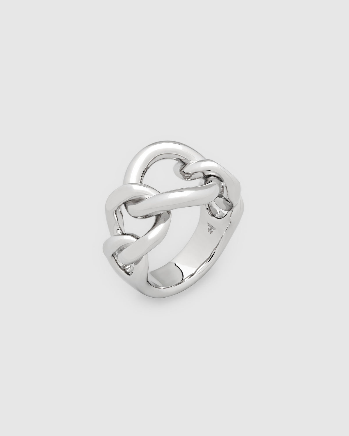 Trace Sculptural Open-Link Silver Ring, view 4