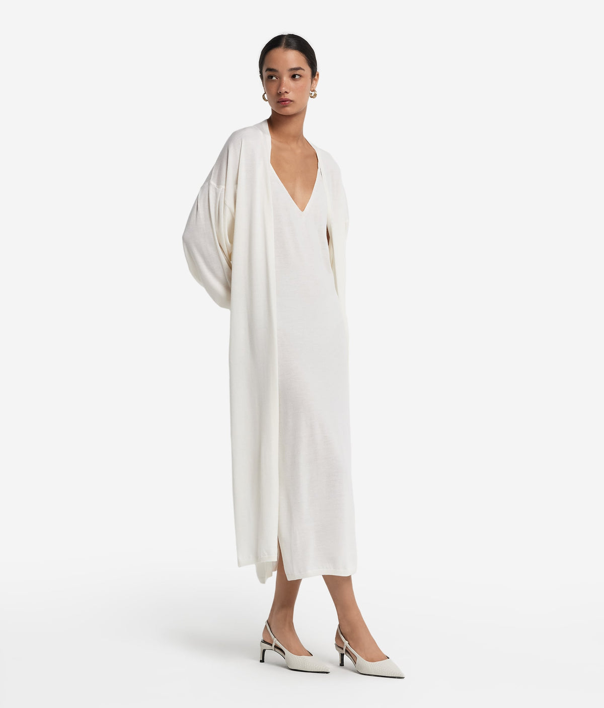 Drift Cashmere Slip Dress in Bow, primary view
