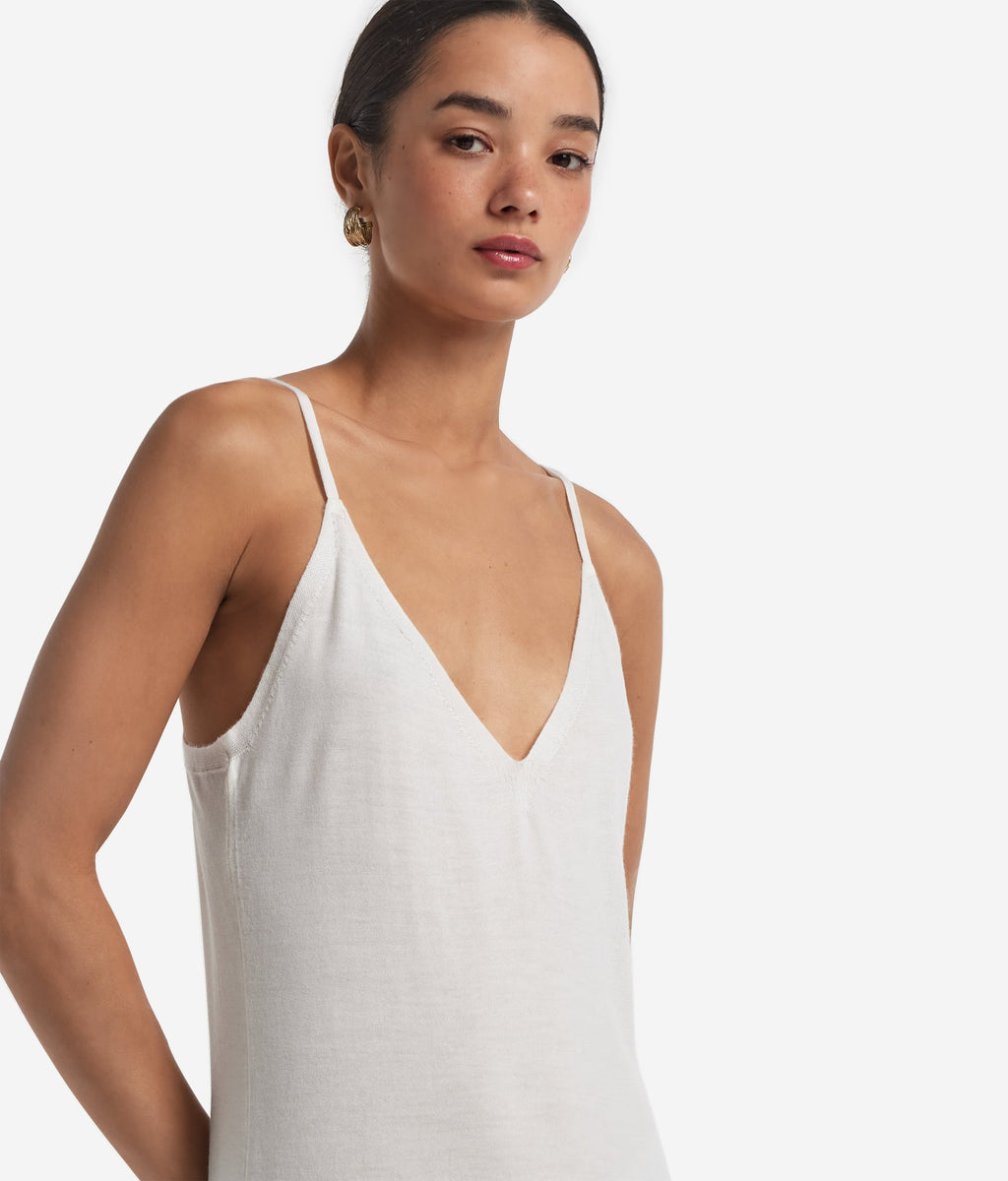 Drift Cashmere Slip Dress in Bow, view 4
