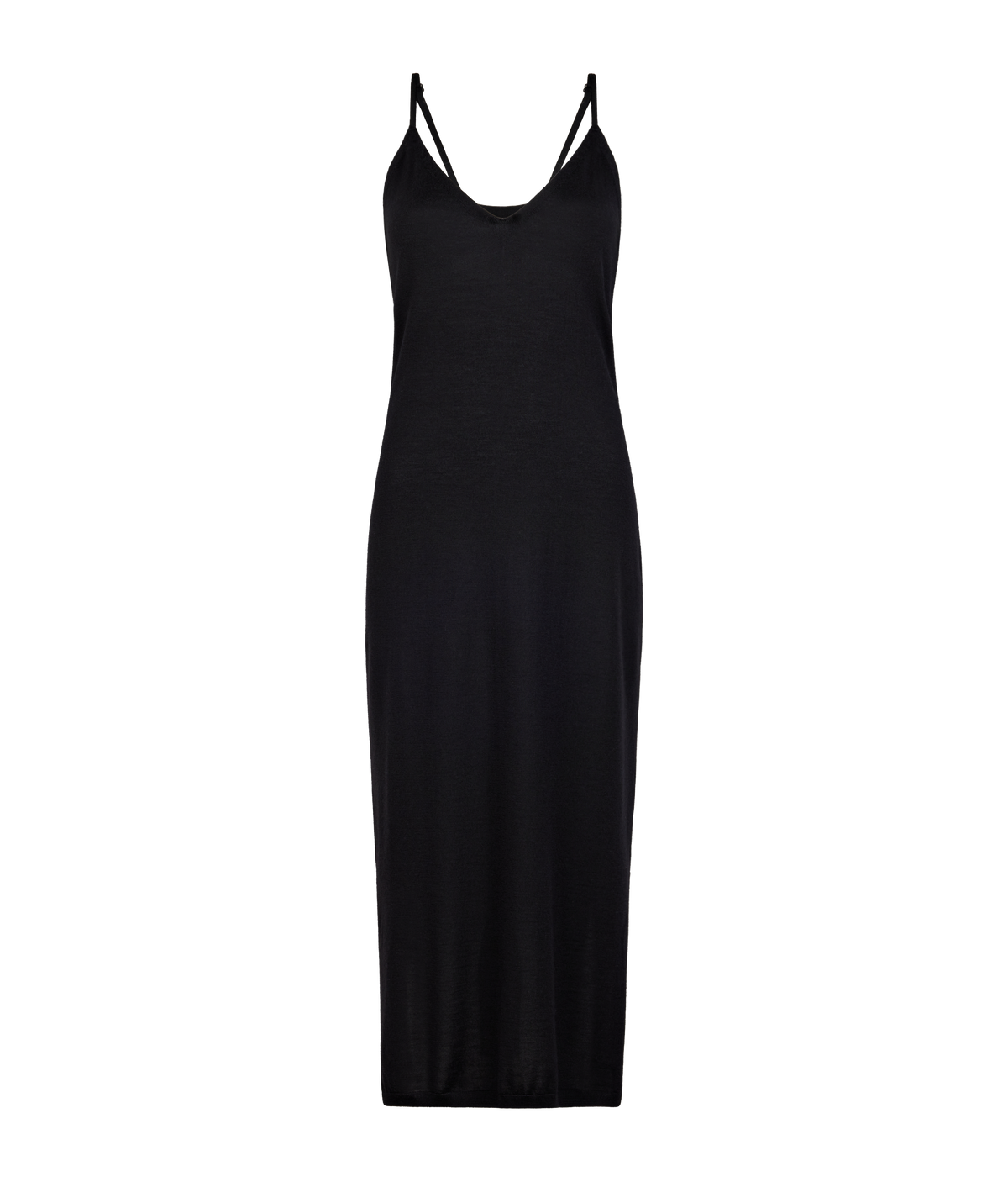 Drift Cashmere Slip Dress in Black, view 5
