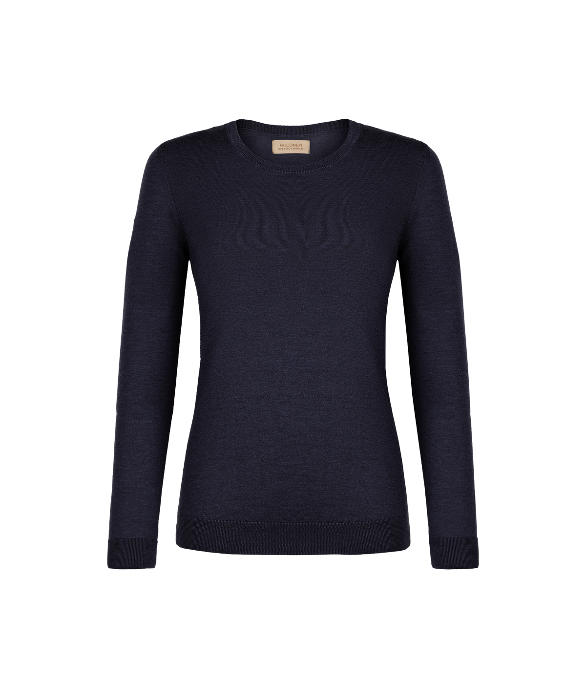 Column Cashmere Crewneck Sweater in Navy Blue, view 5
