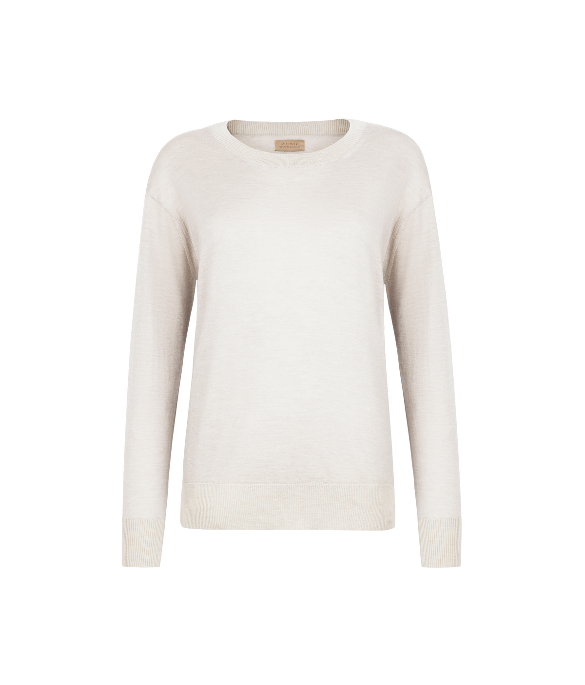 Frame Cashmere Crewneck Sweater with Slits in Bow, view 5
