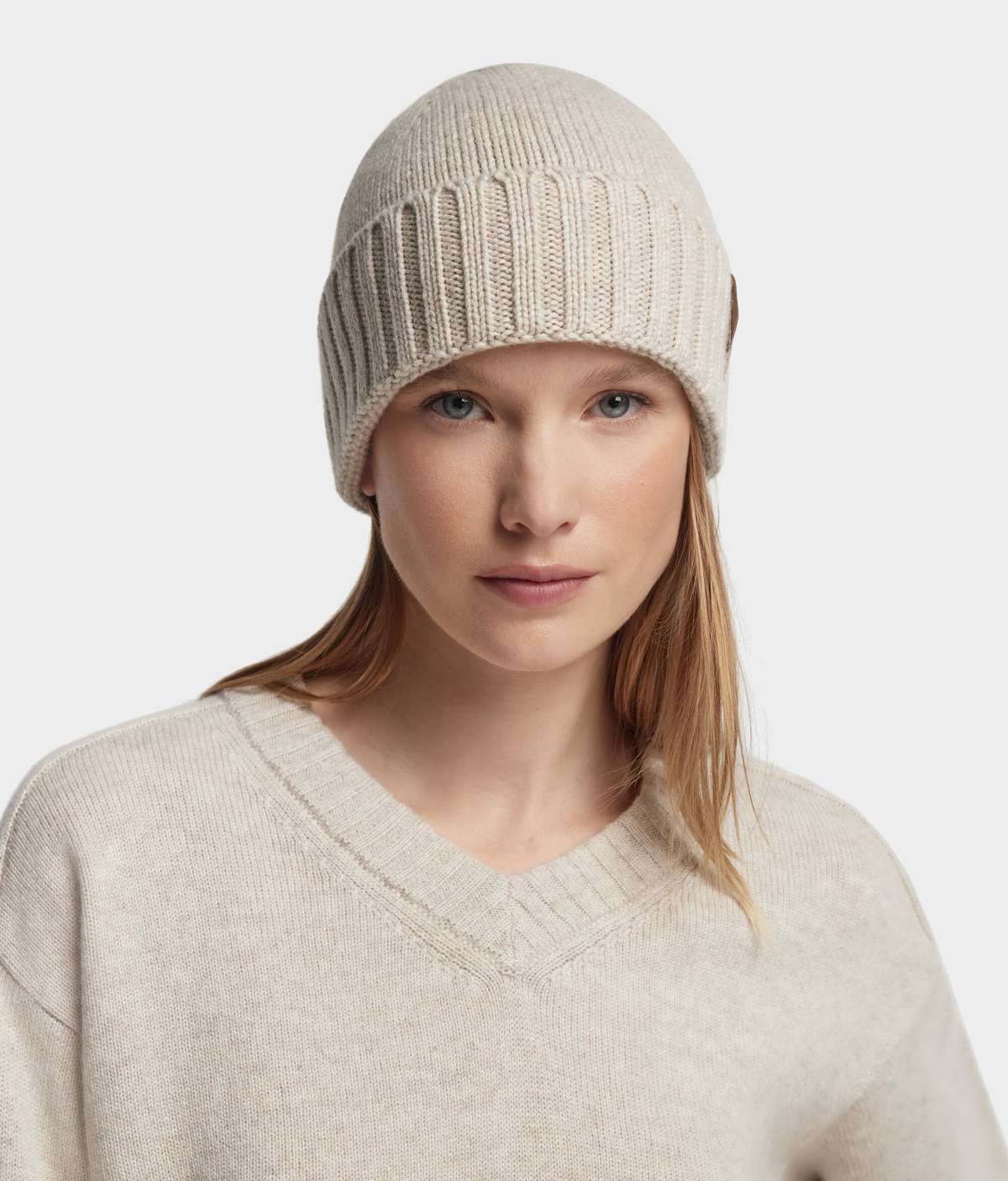 Ultrasoft Cashmere Cap in Stone, view 3