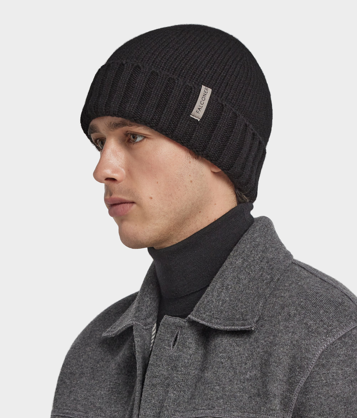 Ultrasoft Cashmere Cap in Black, view 3