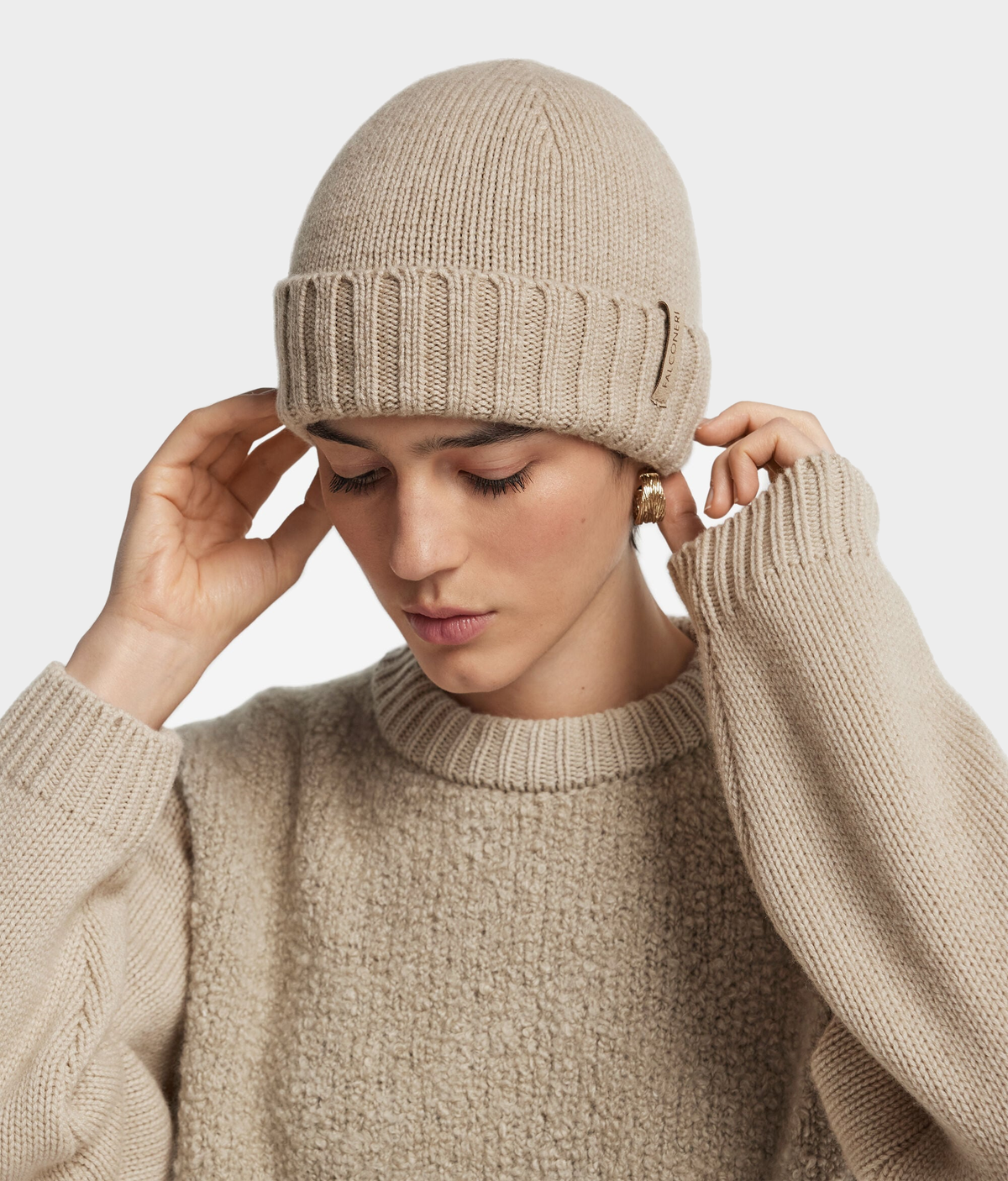 Ultrasoft Cashmere Cap in MELANGE ROPE, primary view