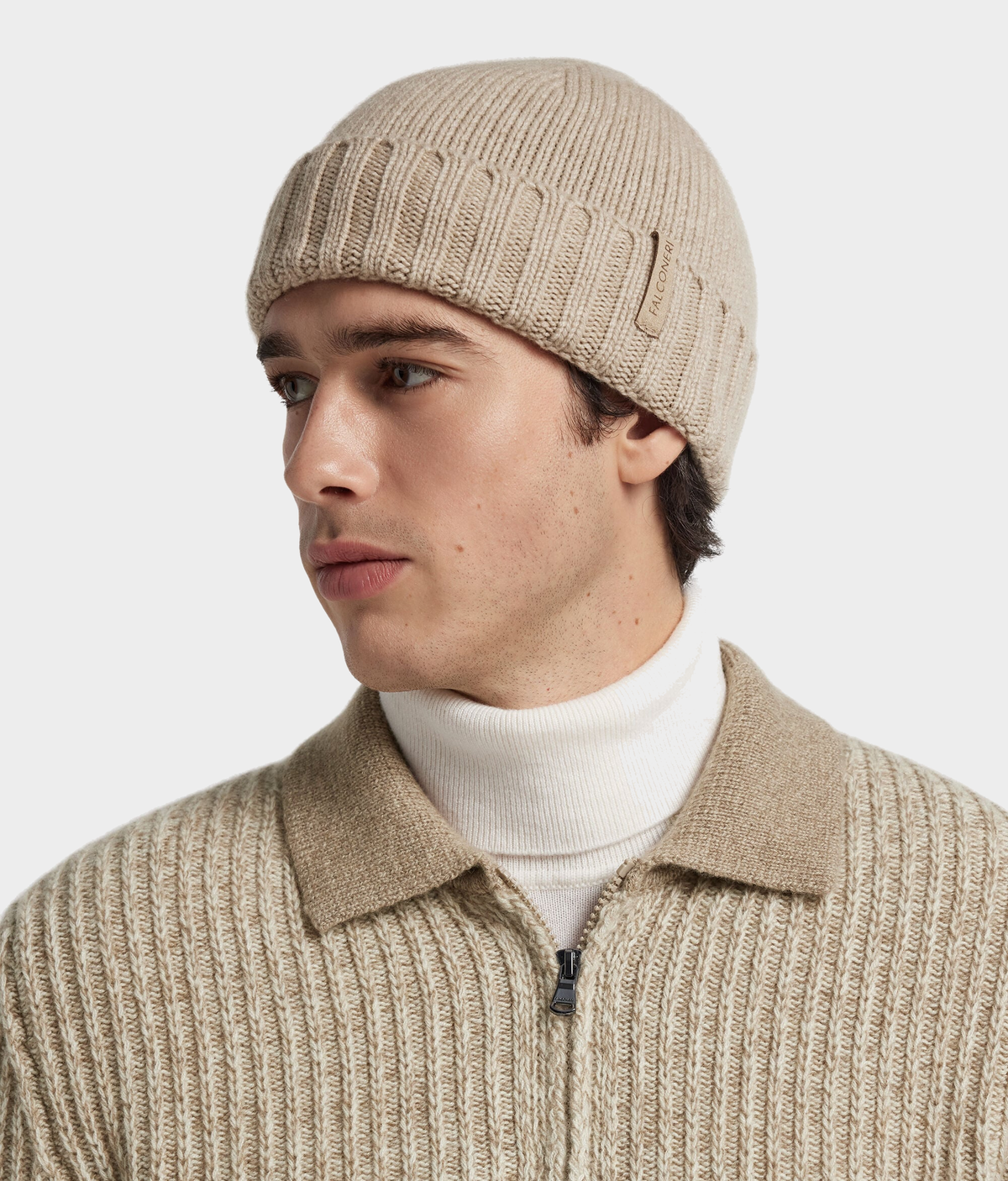 Ultrasoft Cashmere Cap in MELANGE ROPE, view 3